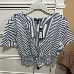 NWT Primark Striped Elastic Waistband Shirt